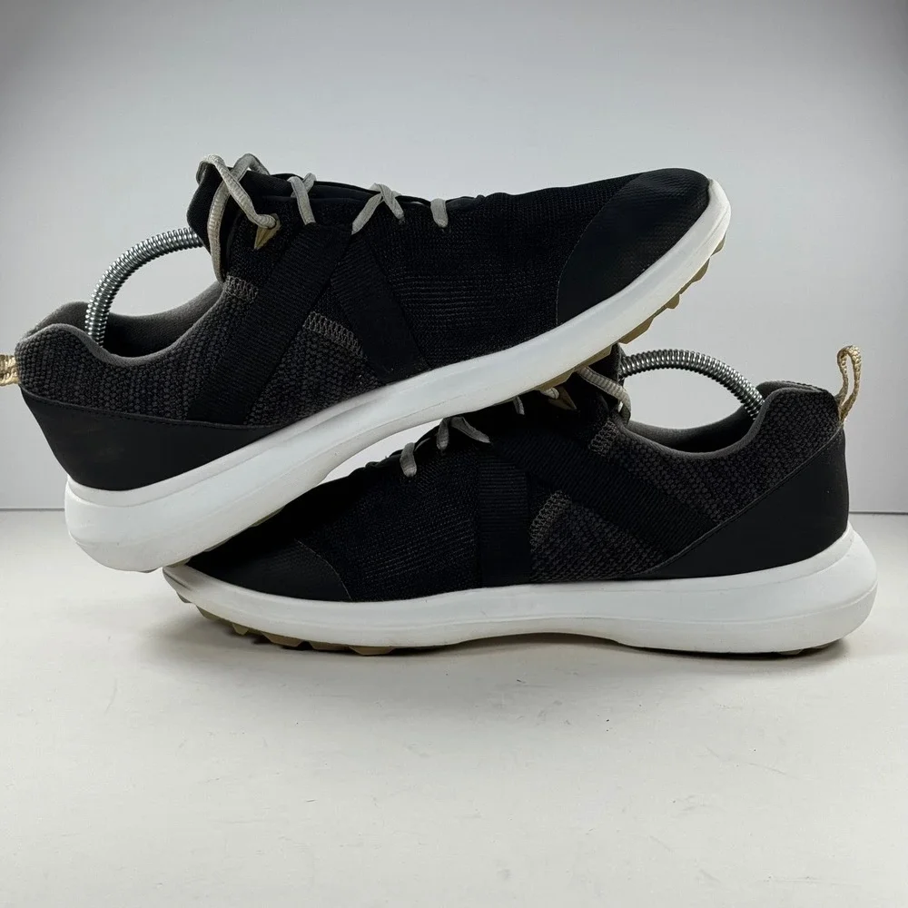 FootJoy FJ Flex Men's Golf Shoes Soft Spike Black‎ White Size 10 M